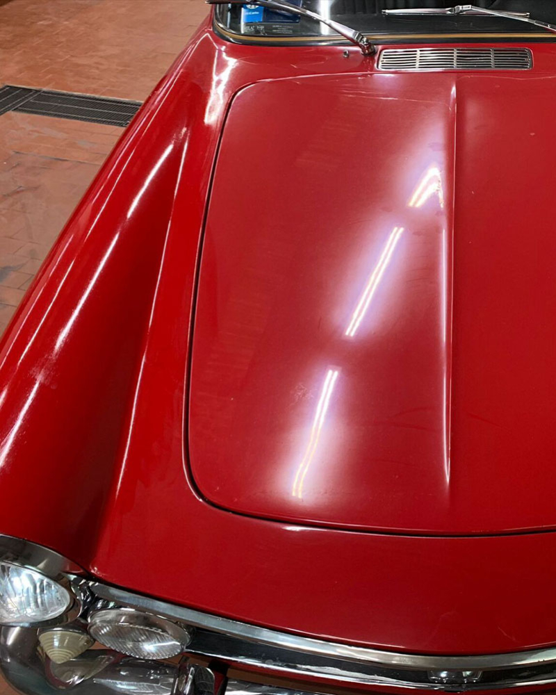 Polishing and Restoration of Vintage Red Car